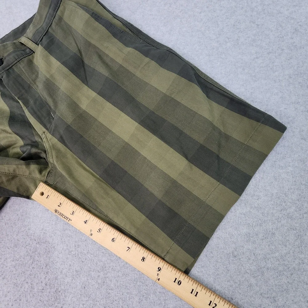 The‎ North Face Narrows Shorts Men 34x10 Green Striped Outdoor Hiking Gorpcore